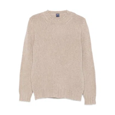 Fedeli Slim-fit Crew-neck Sweater In Neutral