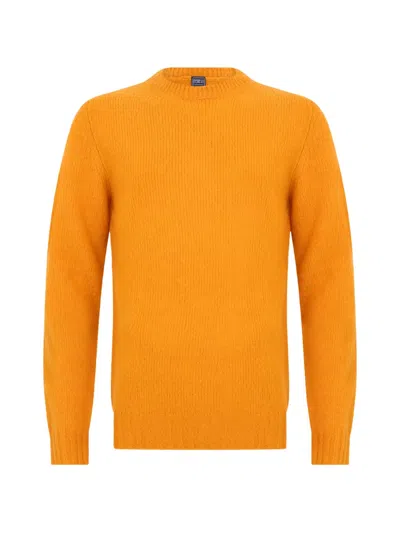 Fedeli Crew-neck Sweater In Orange