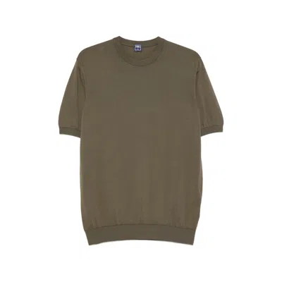 Fedeli Crew-neck T-shirt In Green