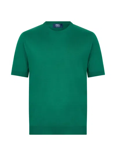 Fedeli Crew-neck T-shirt In Green
