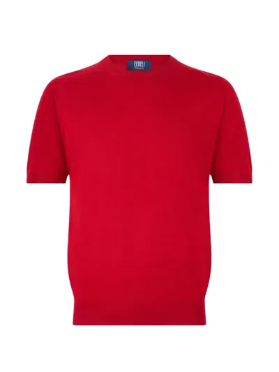 Fedeli Crew-neck T-shirt In Red