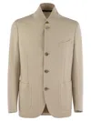 Fedeli Single-breasted Blazer In Sand