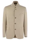Fedeli Single-breasted Blazer In Sand
