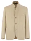 Fedeli Damon Double Flanel Cashmere Blazer In Neutral