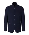 Fedeli Damon Flannel Cashmere Jacket In Black