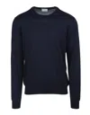 FEDELI DARK BLUE ARG. PULLOVER IN CASHMERE AND SILK