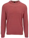 Fedeli David Cashmere-linen Blend Jumper In Red