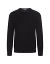 Fedeli Crew-neck Ribbed Cashmere Jumper In Blue