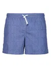 Fedeli Diamond Weave Swim Shorts In Blue