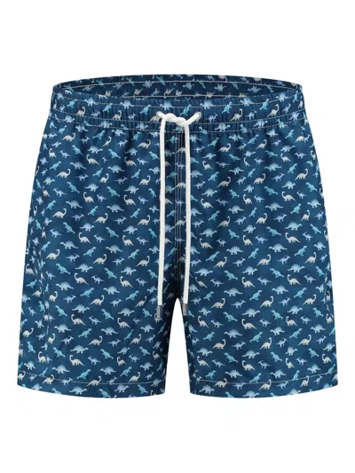 Fedeli Kids' Dinosaur-print Swim Shorts