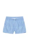 Fedeli Drawstring Beach Shorts In Blue