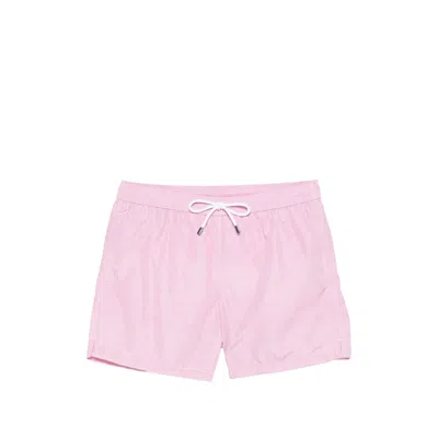 Fedeli Drawstring Beach Shorts In Pink