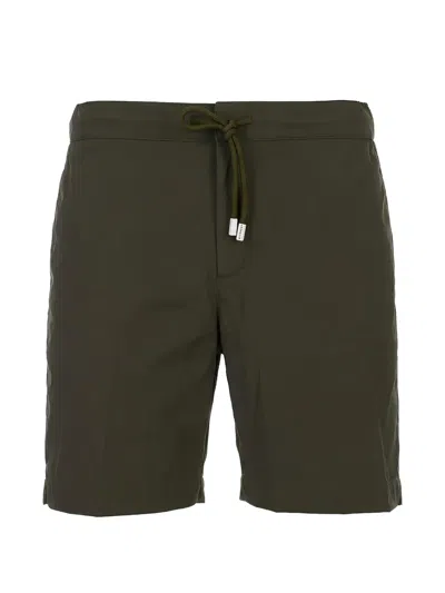 Fedeli Drawstring Carabiner-detail Shorts In Brown