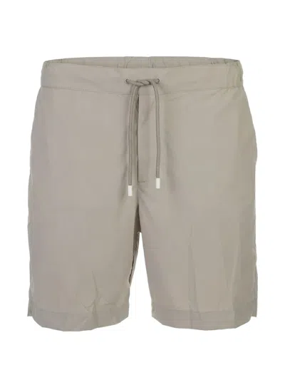 Fedeli Drawstring Carabiner-detail Shorts In Gray