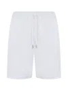 Fedeli Drawstring Cotton Shorts In White