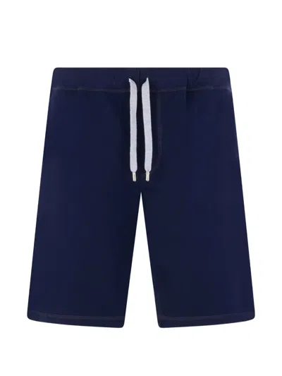 Fedeli Drawstring Elasticated Shorts In Blue