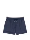 Fedeli Drawstring Elasticated Swim Shorts In Blue