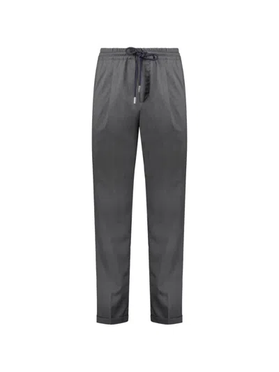 Fedeli Drawstring Elasticated-waist Trousers In Gray