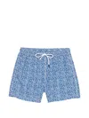 Fedeli Drawstring Printed Swim Shorts In Multi