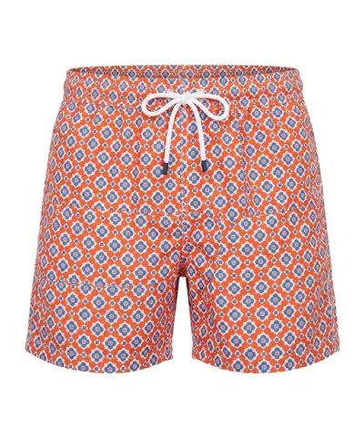 Fedeli Madeira Geometric-print Swim Shorts In Multi