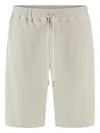 Fedeli Drawstring-waist Terry-cloth Shorts In White
