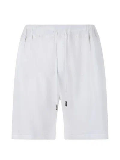 Fedeli Drawstring-waist Cotton Shorts In White