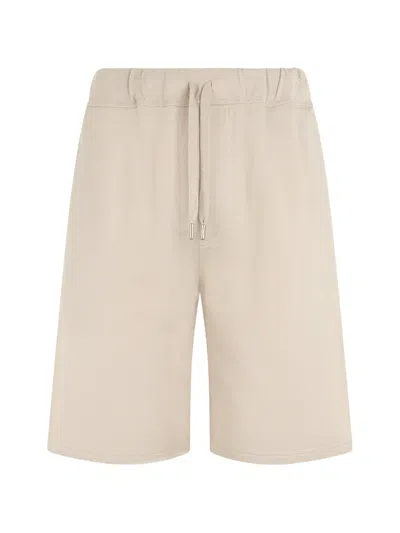 Fedeli Drawstring-waistband Cotton Shorts In Brown