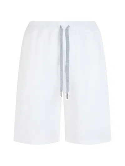 Fedeli Drawstring-waistband Cotton Shorts In White