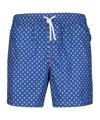 Fedeli Elastic Waist Shorts In Blue