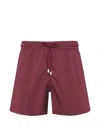 Fedeli Elasticated Drawstring Swim Shorts In Brown