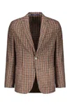 Fedeli Single-breasted Houndstooth Blazer In Multi