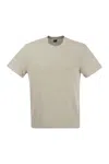 Fedeli Short-sleeve Linen T-shirt In White
