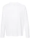 Fedeli Long-sleeved Cotton T-shirt In White