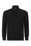 Fedeli Man Turtleneck Midnight Blue Size 50 Virgin Wool In Black