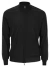 Fedeli Favonio - Virgin Wool Sweater With Full Zipper In Anthracite