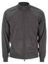 Fedeli Favonio - Virgin Wool Sweater With Full Zipper In Grey