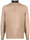Fedeli Favonio Fine-knit Cashmere Jumper In Neutrals