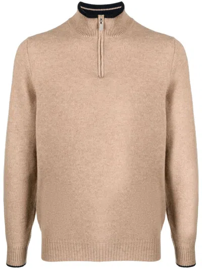 Fedeli Favonio Fine-knit Cashmere Jumper In Neutrals