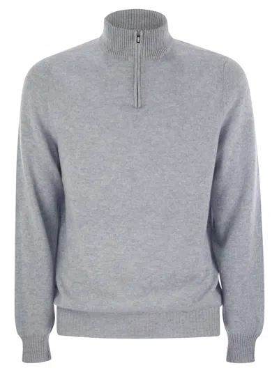 FEDELI FAVONIO PERSIA - CASHMERE HALF-ZIP SWEATER