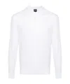 Fedeli Fine-knit Cotton Polo Shirt In White