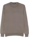 Fedeli Fine-knit Jumper In Brown