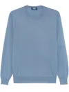 Fedeli Fine-knit Sweater In Blue