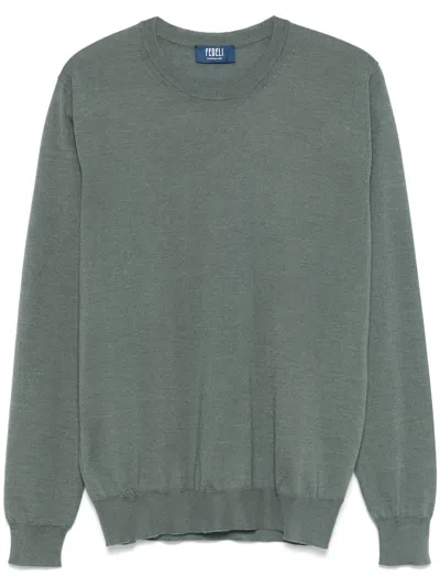 Fedeli Fine-knit Sweater In Grey
