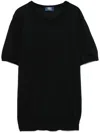 Fedeli Drop-shoulder Cotton Jumper In Black