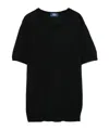Fedeli Drop-shoulder Cotton Jumper In Black