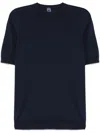 Fedeli Fine-knit T-shirt In Blue