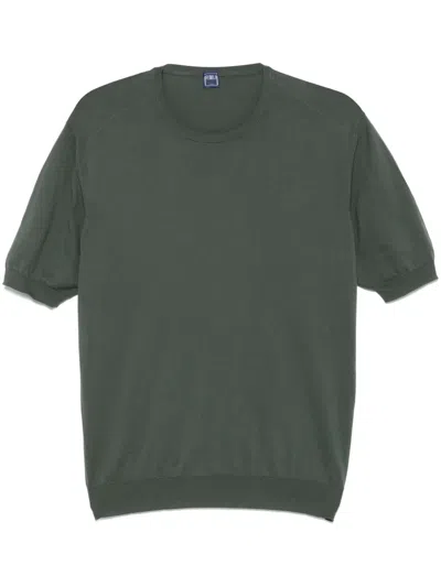 Fedeli Fine-knit T-shirt In Green