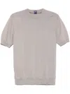 Fedeli Fine-knit T-shirt In Neutrals