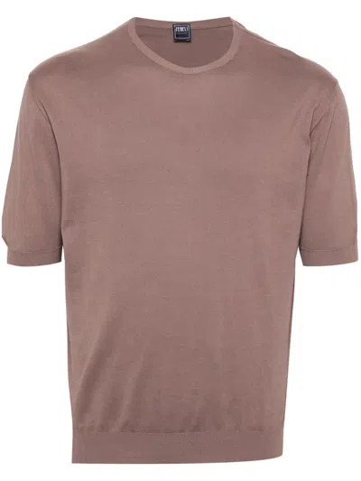 Fedeli Drop-shoulder Cotton Jumper In Neutrals