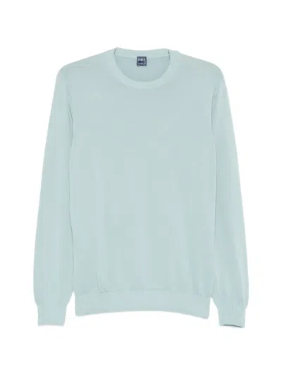 Fedeli Fine-knit Sweater In Blue